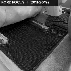 3D коврики EVA с бортами Ford Focus III рестайлинг седан, хэтчбек, универсал (2014-2019)